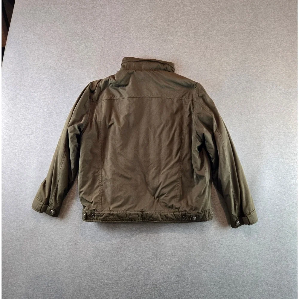Vintage Polo Ralph Lauren Bomber Jacket Mens L Olive Hooded Fleece Lined 90's‎